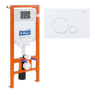 BelBagno BB002-80/BB014-SR-BIANCO с кнопкой смыва Белый