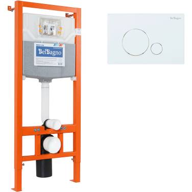 BelBagno BB001-120/BB014-SR-BIANCO с Белой клавишей смыва