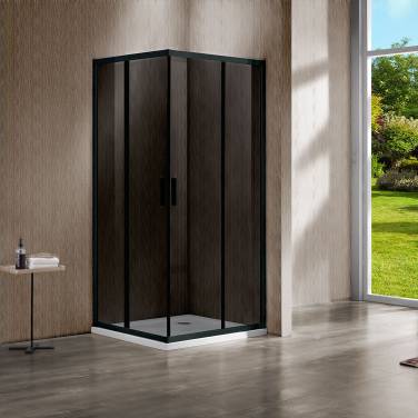 Vincea Garda VSS-1G8011CGB, 1100*800, черный, стекло тонированное