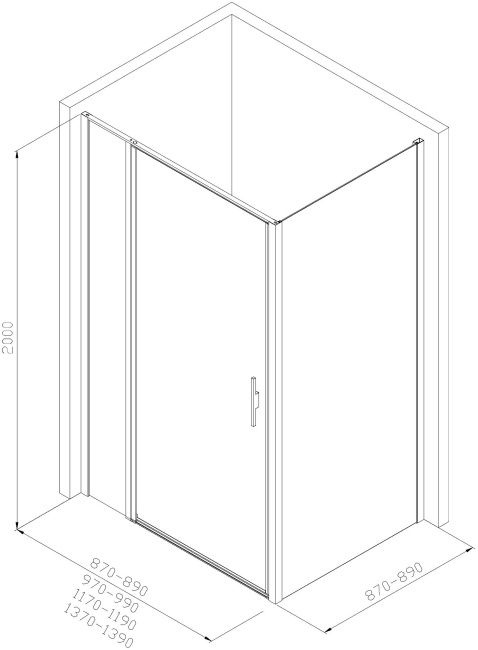 Allen Brau Priority 120x90 3.31007.00 + 3.31016.00 хром без поддона