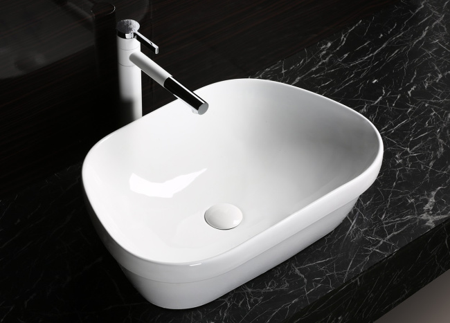 Ceruttispa CR0023 накладная, белая, трапеция 570х390х150