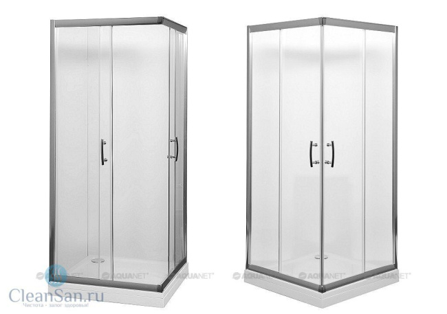 Aquanet Alfa Cube NAA1142 90x90, прозрачное стекло без поддона