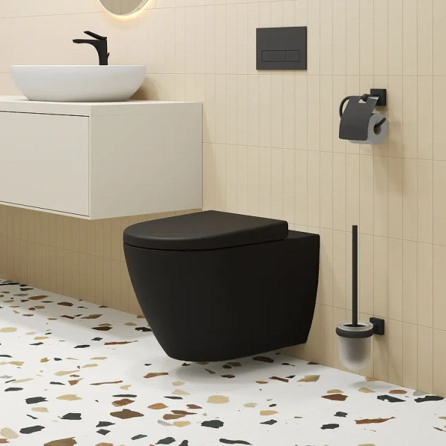 Ambassador Queen 113T20201R (570*360*400) ЧЁРНЫЙ МАТОВЫЙ подвесной БЕЗОБОДКОВЫЙ, 1 место (чаша)