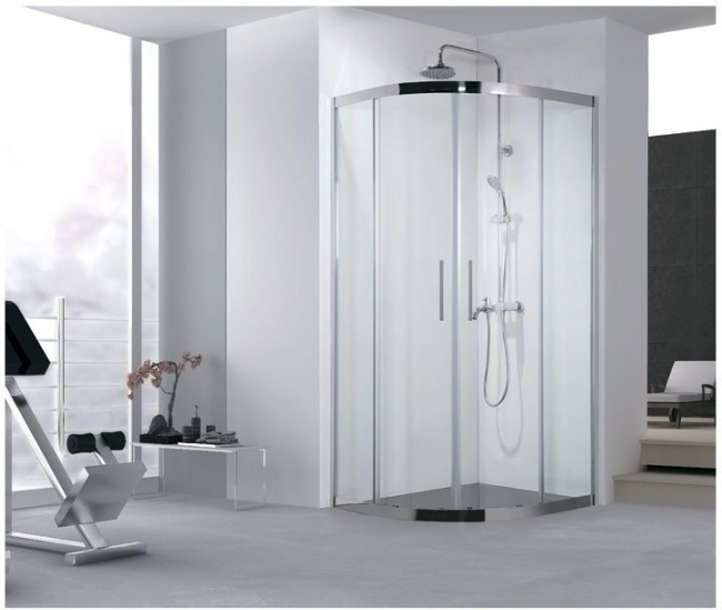 Aquanet Delta NPE2142 100x100, R550, прозрачное стекло без поддона