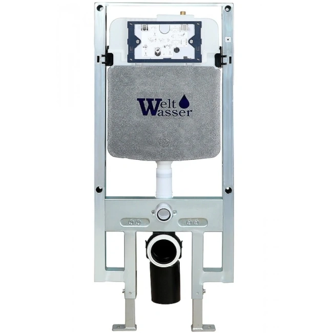 Комплект Weltwasser 10000011338 подвесной унитаз Merzbach 043 MT-BL + инсталляция Amberg 497 ST + кнопка Amberg RD-WT