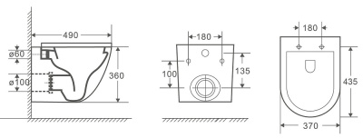 Унитаз с инсталляцией WeltWasser AMBERG 506 ST + MERZBACH 043 GL-BL + AMBERG RD-WT