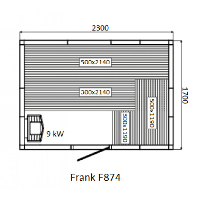 Frank F 876 (270x170x210) Кедр Экстра