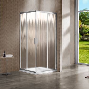 Vincea Garda VSS-1G100CH, 1000x1000, хром, стекло шиншилла без поддона