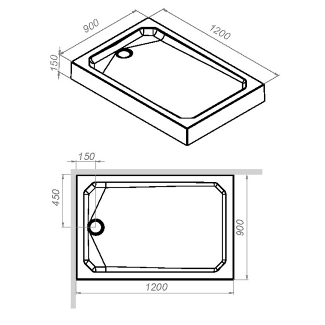 AM.PM Gem 120х90 W90T-404-12090W Белый