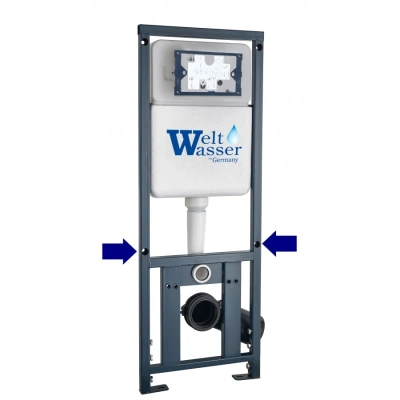 Комплект Weltwasser 10000011126 подвесной унитаз Telbach 004 GL-WT + инсталляция Marberg 410 + кнопка MAR 410 RD GL-WT