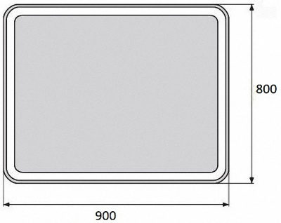 BelBagno 90х80 SPC-MAR-900-800-LED-BTN с подсветкой