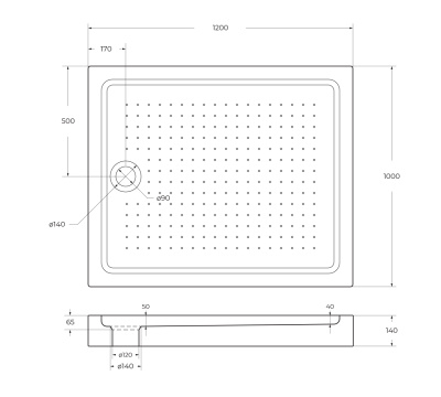 BelBagno TRAY-BB-AH-120/100-15-W