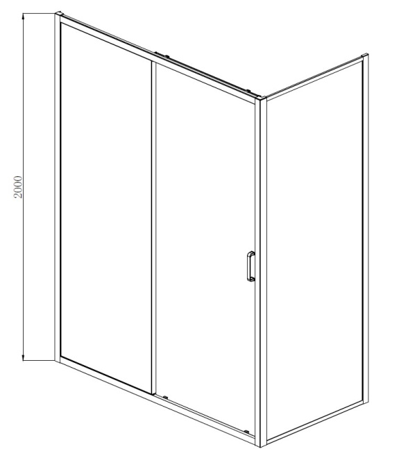 Aquanet Alfa NAA1131 1600х800, прозрачное стекло без поддона