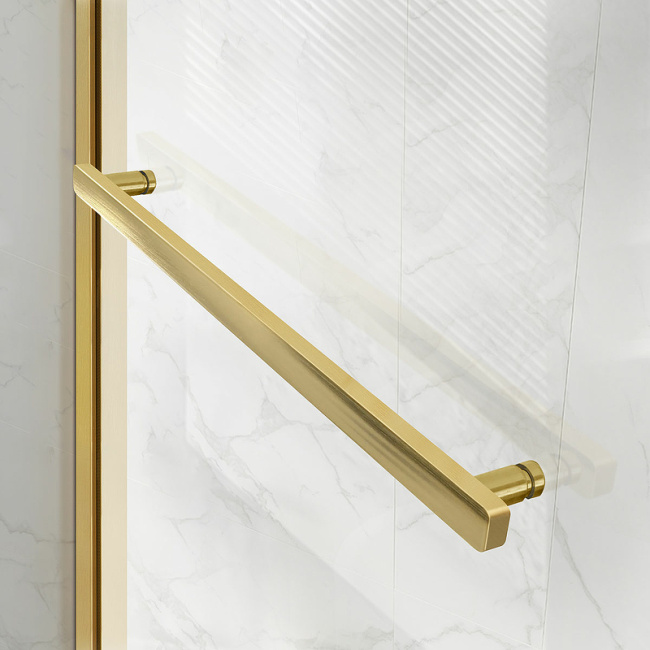 Vincea Slim Soft 140x90 VSR-1SS9014CLG профиль Брашированное золото стекло прозрачное без поддона