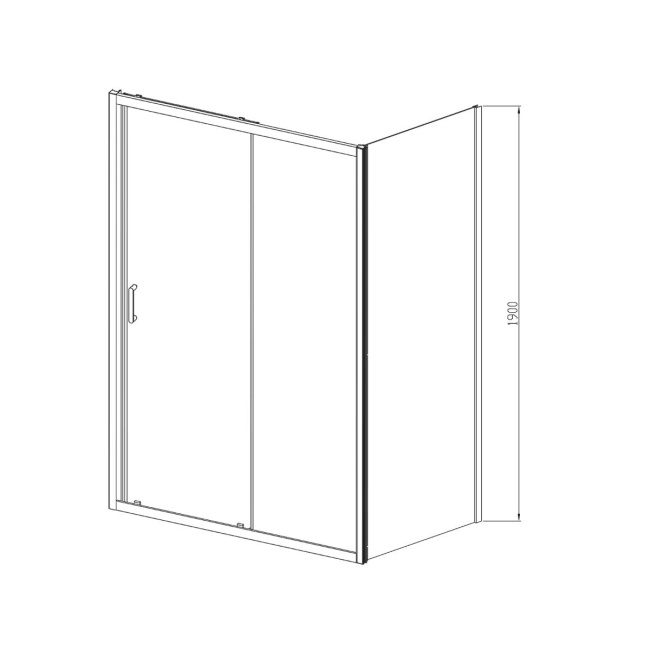 Vincea Alpha VSR-3AL8012CL, 1200x800, хром, стекло прозрачное без поддона