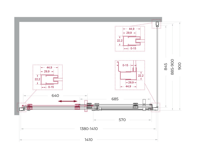 BelBagno MARINO-2-AH-1-140/90-C-GM