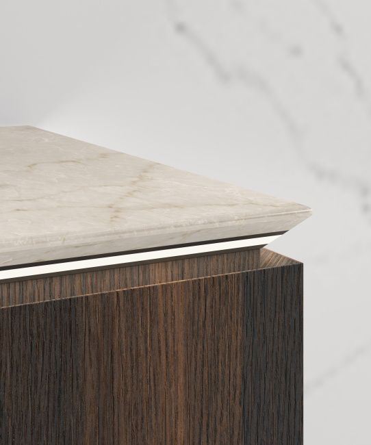 Vincea Luxe 1400 подвесная, 2 выкатных ящика soft close, натуральный орех
