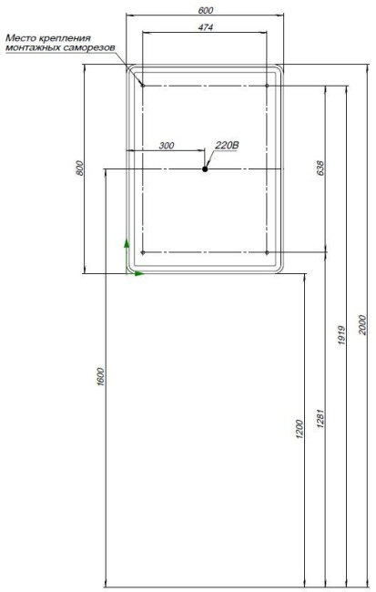 Aquanet Оптима 60 с LED подсветкой