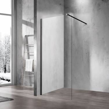 Vincea Walk-In VSW-1H110CLB,1100*2000, черный матовый, стекло прозрачное